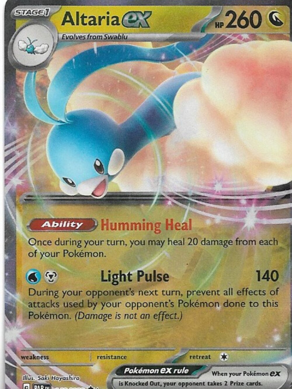 Pokemon Altaria ex 140/182 Paradox Rift Non-Holo NM